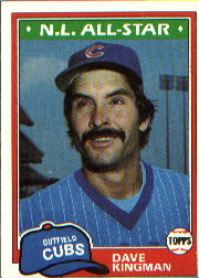 1981 Topps Baseball Cards      450     Dave Kingman